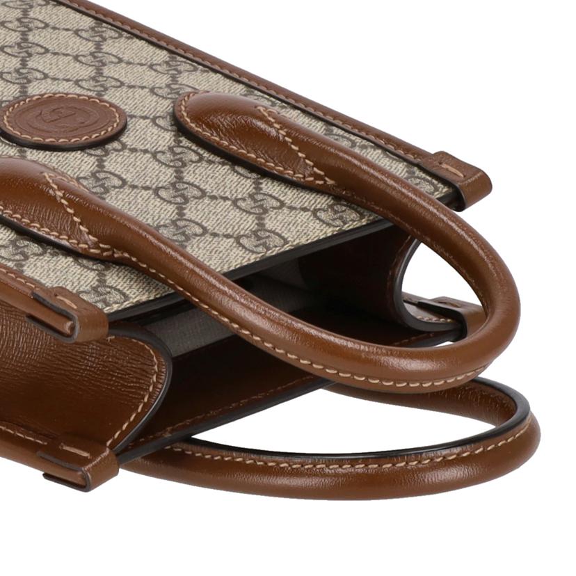 GUCCI グッチ/GGスプリーム インターロッキングG ミニトートバッグ/671623//525***/Aランク/09