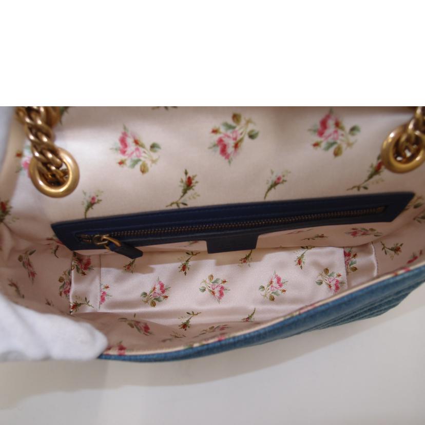 GUCCI グッチ/GGマーモントキルティングショルダー/デニム/443497//498***/Aランク/69