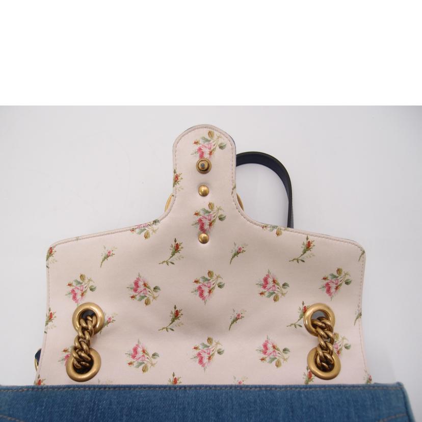 GUCCI グッチ/GGマーモントキルティングショルダー/デニム/443497//498***/Aランク/69