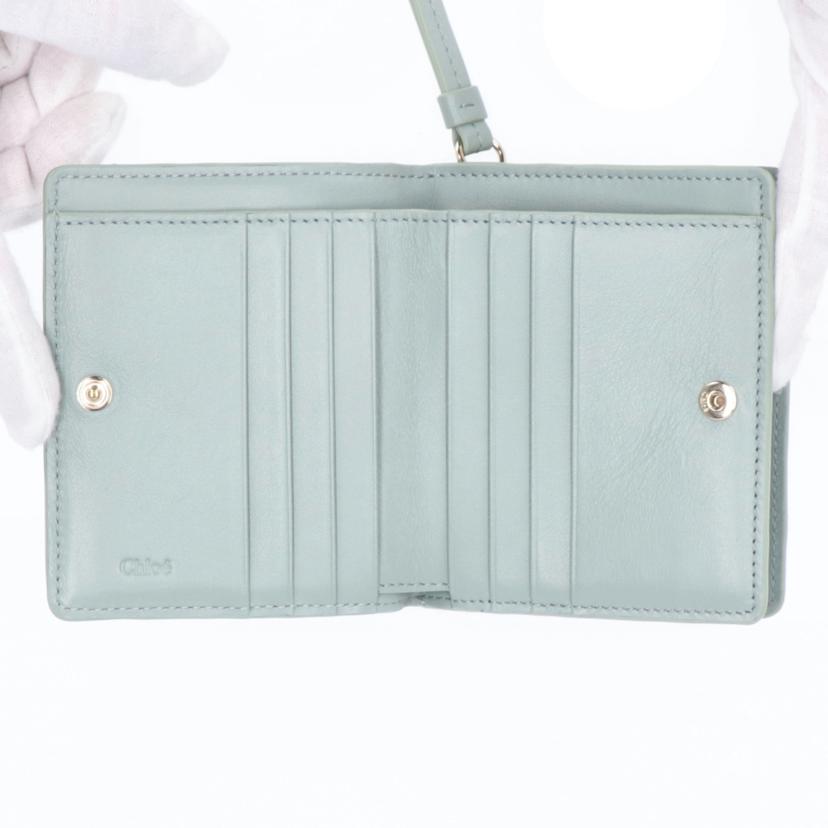 Chloe/センス コンパクトウォレット ベイグリーン/CHC23SP867I10//Aランク/85