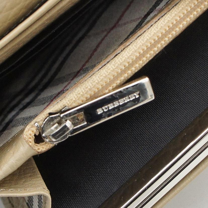 BURBERRY バーバリー/ガマ口二つ折り長財布/ベージュ//ABランク/18