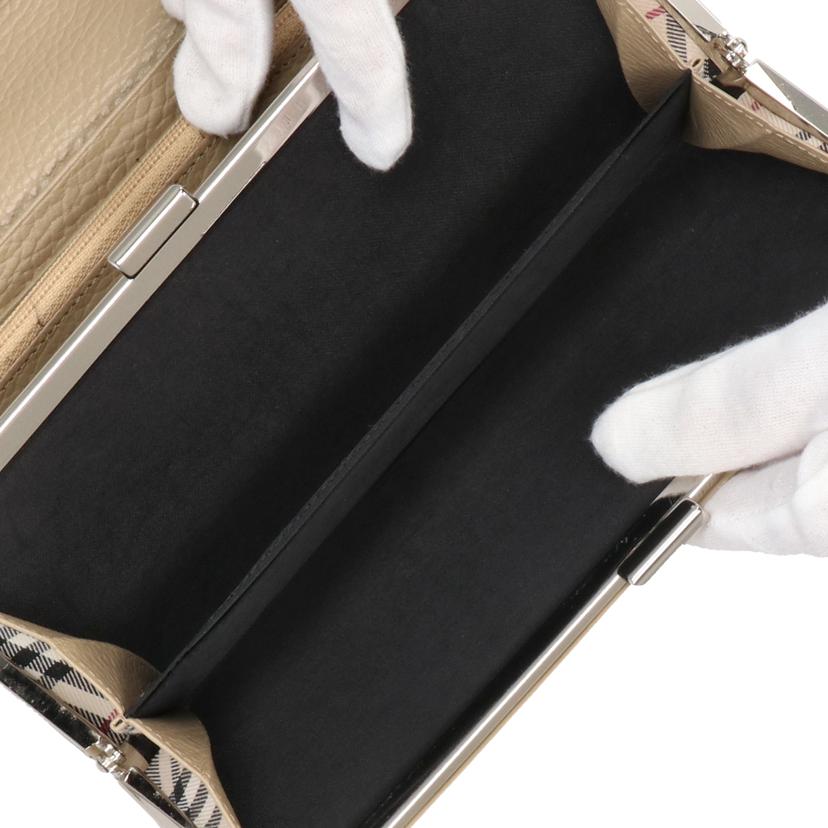 BURBERRY バーバリー/ガマ口二つ折り長財布/ベージュ//ABランク/18