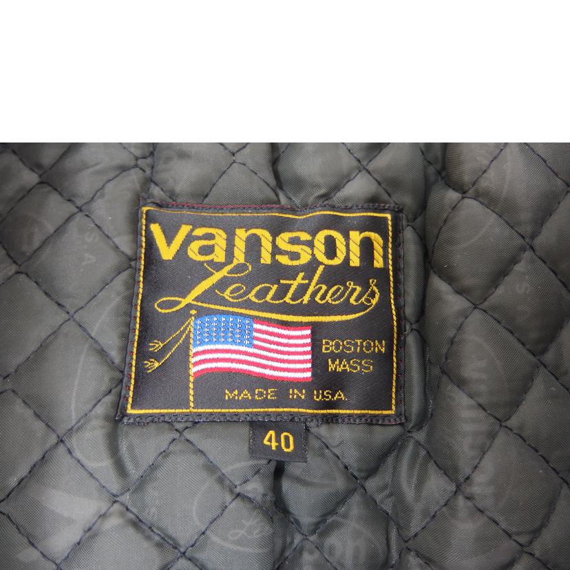 VANSON バンソン/VANSONシングルライダース/USA製//Bランク/82