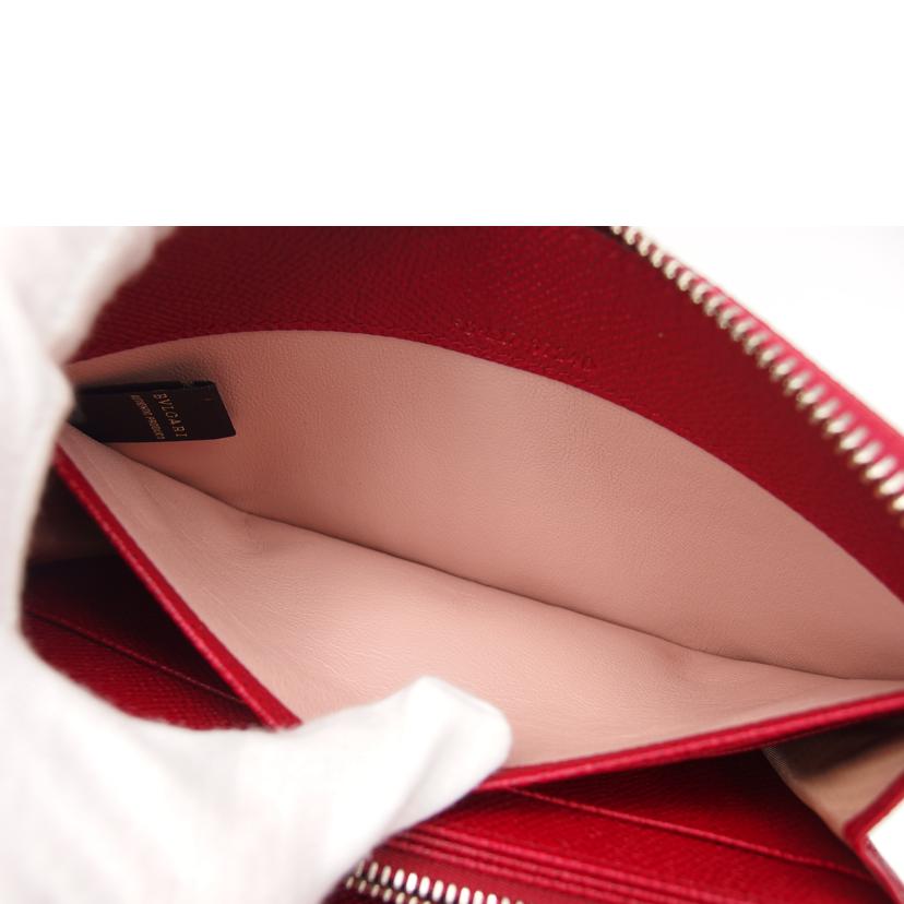 BVLGARI ブルガリ/ラウンドファスナー長財布/ルビレッド/37340//Aランク/88