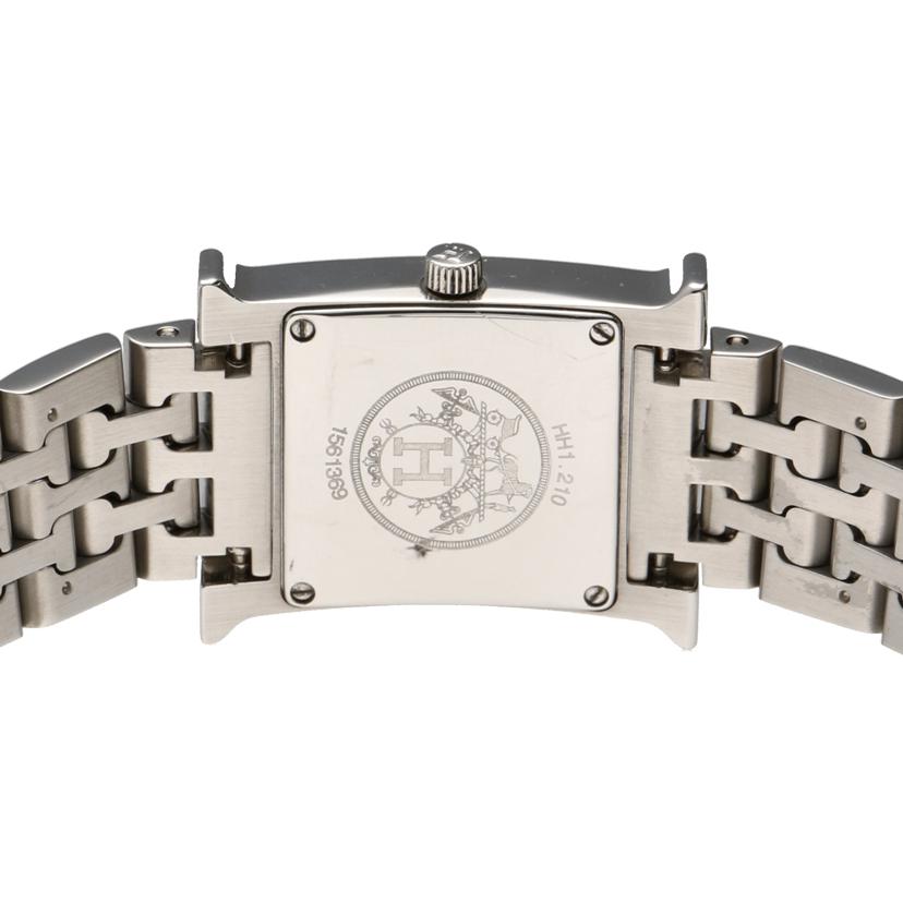 HERMES エルメス/Hウォッチ/クォーツ/アフターダイヤベゼル/HH1.210//156****/Aランク/76