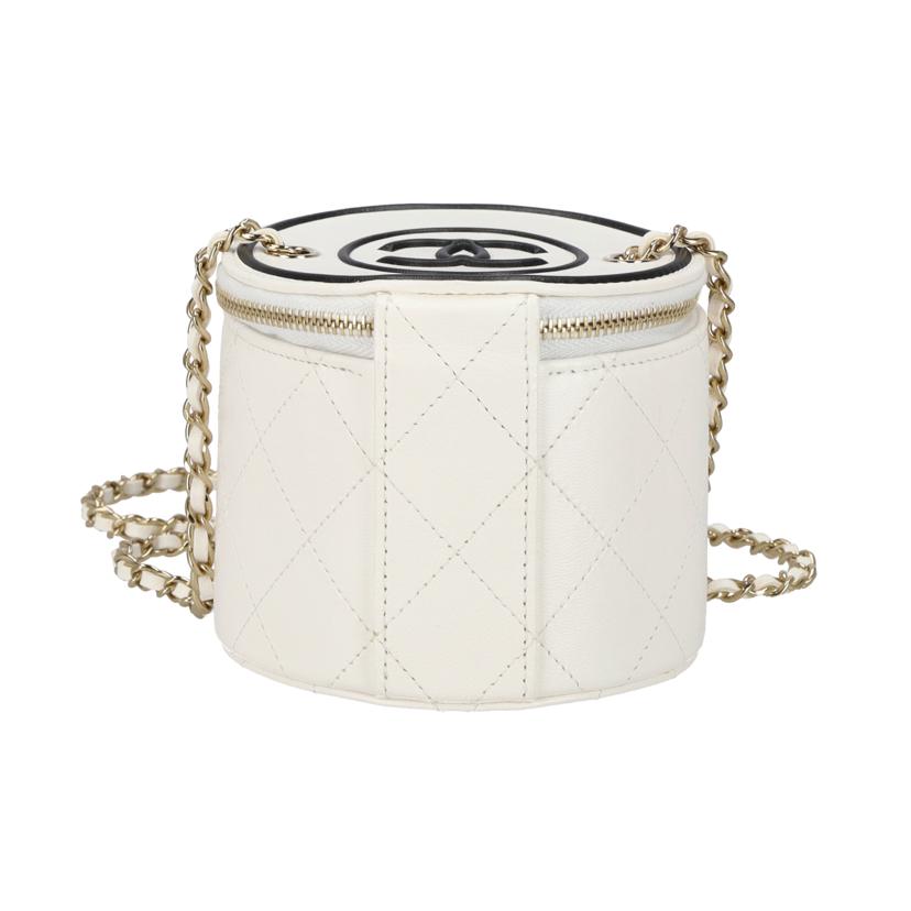 CHANEL シャネル/ココマークラウンドチェーンショルダー/ホワイト//311*****/ABランク/75