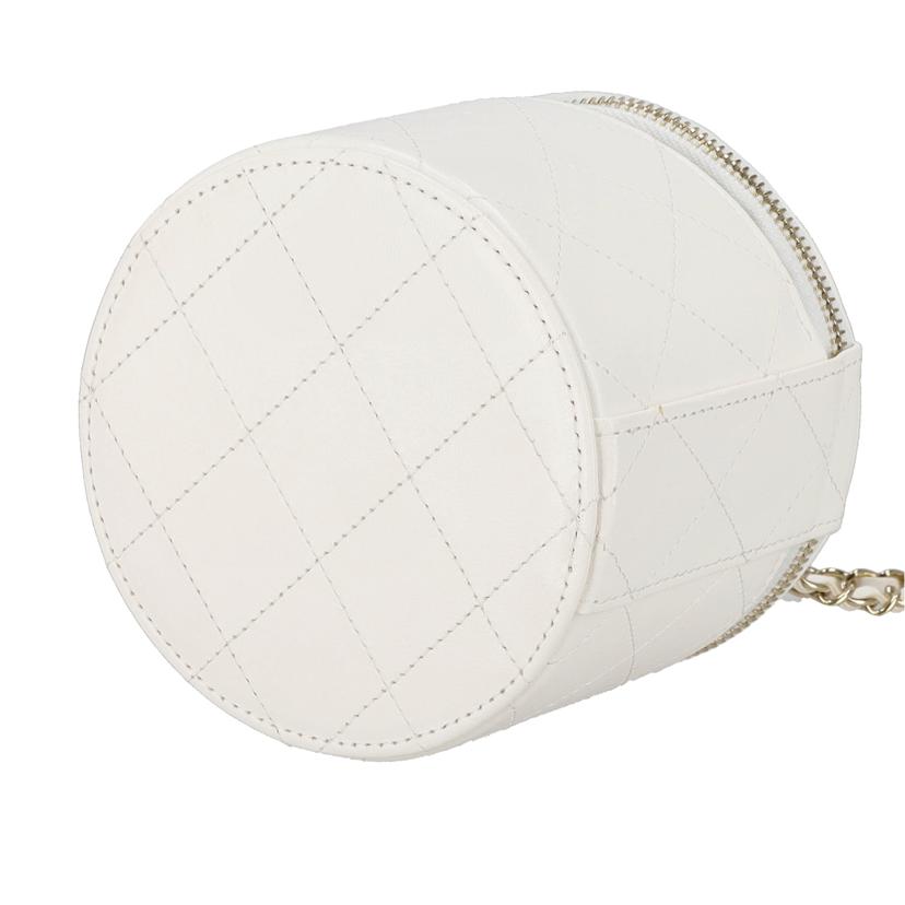 CHANEL シャネル/ココマークラウンドチェーンショルダー/ホワイト//311*****/ABランク/75