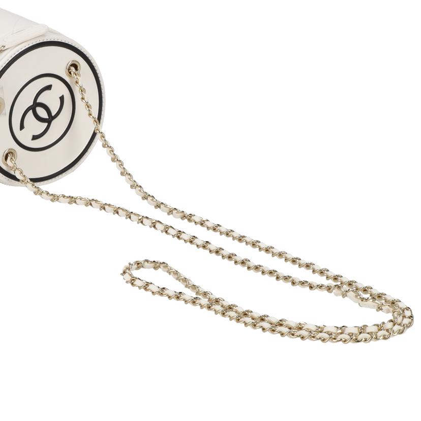 CHANEL シャネル/ココマークラウンドチェーンショルダー/ホワイト//311*****/ABランク/75
