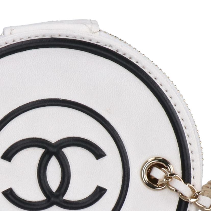 CHANEL シャネル/ココマークラウンドチェーンショルダー/ホワイト//311*****/ABランク/75