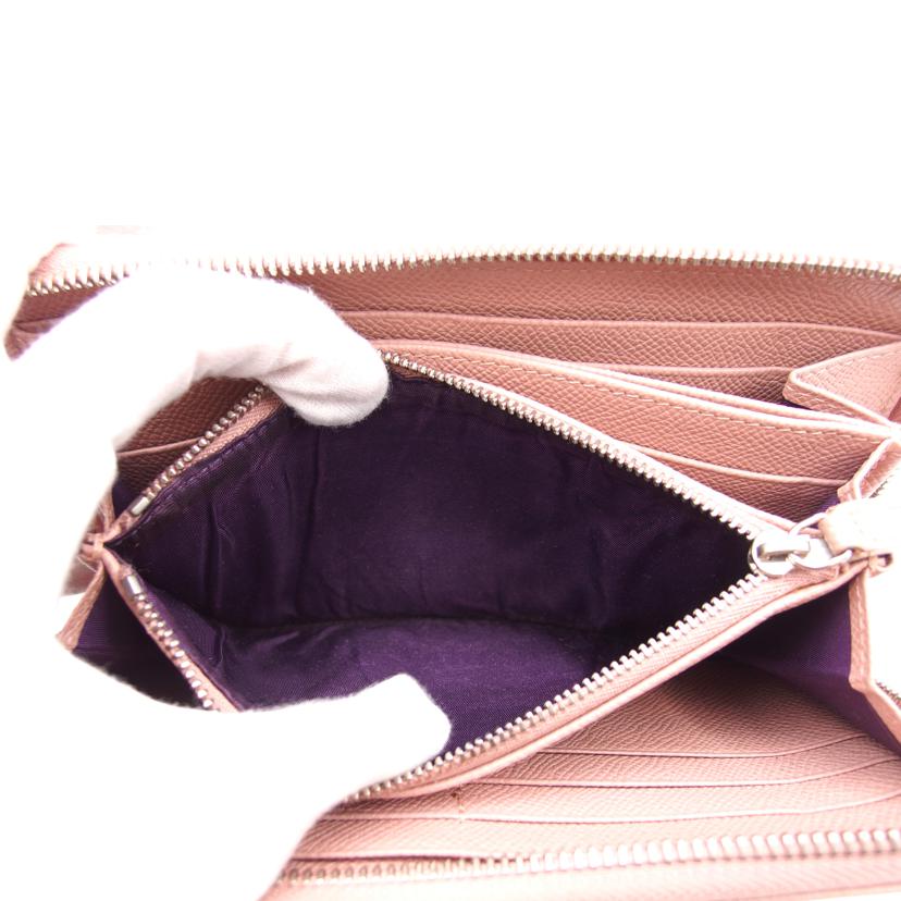 BVLGARI ブルガリ/ラウンドファスナー長財布/ピンクベージュ/36935//Bランク/04