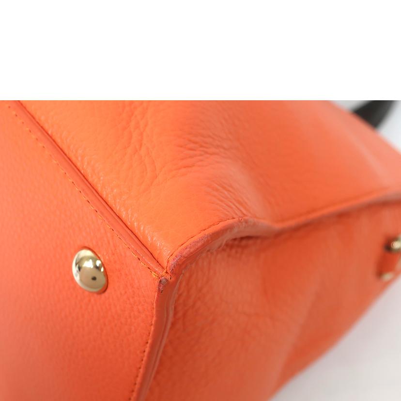 FURLA フルラ/2WAYレザーバッグ オレンジ ダークブラウン//ABランク/65