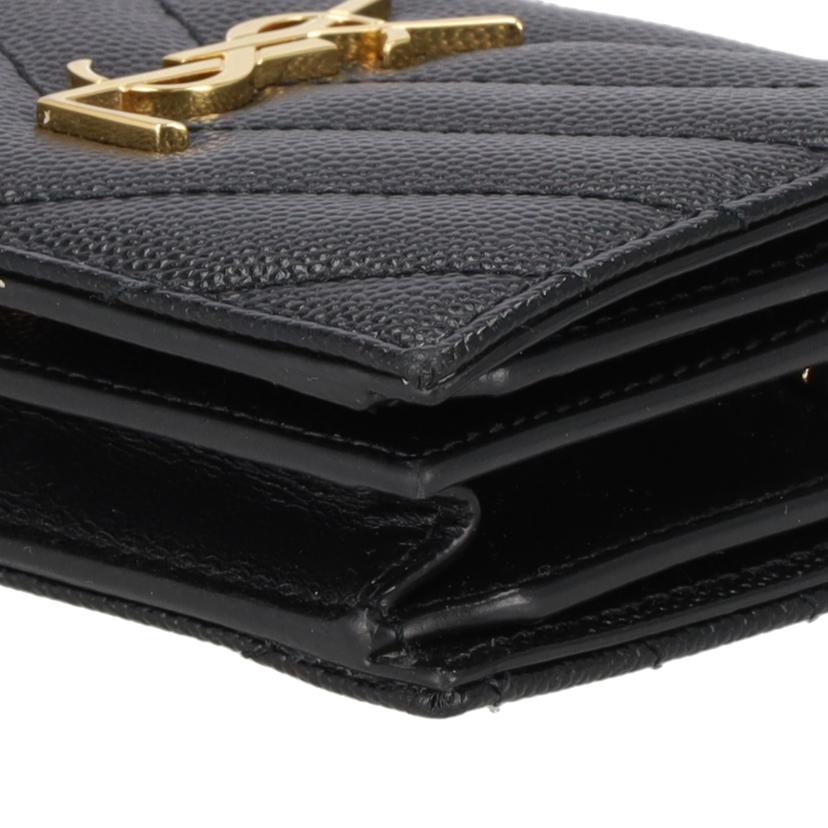 SAINT LAURENT サンローラン/ロゴグラム/二つ折りウォレット/ブラック/668290//042*/Aランク/18