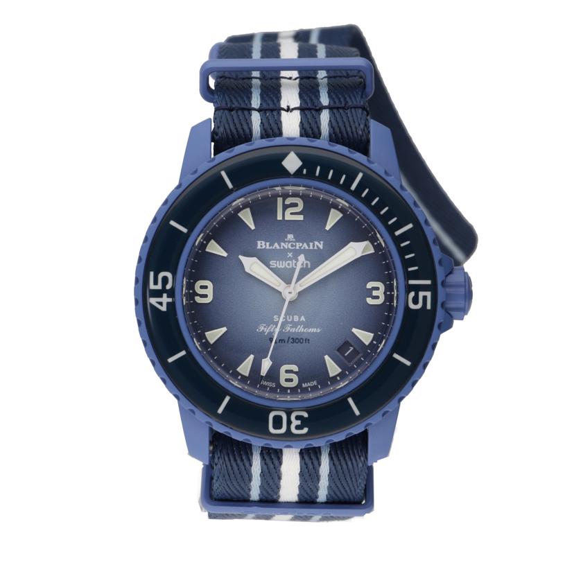 BLANCPAIN/swatch ブランパン×スウォッチ/スクーバ・フィフティファゾムス/ATLANTIC OCEAN/SO35A100//Aランク/20