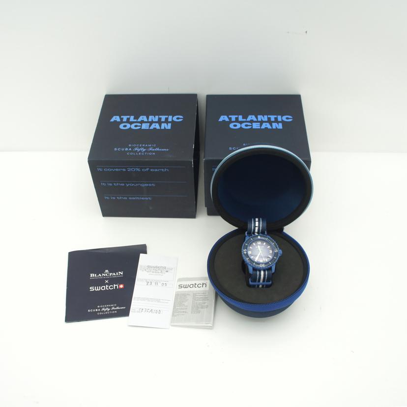 BLANCPAIN/swatch ブランパン×スウォッチ/スクーバ・フィフティファゾムス/ATLANTIC OCEAN/SO35A100//Aランク/20