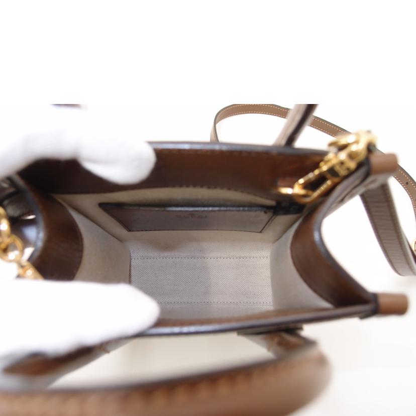 GUCCI グッチ /GGスプリームインターロッキングGミニ2wayトート/ブラウン/671623//525***/Aランク/69