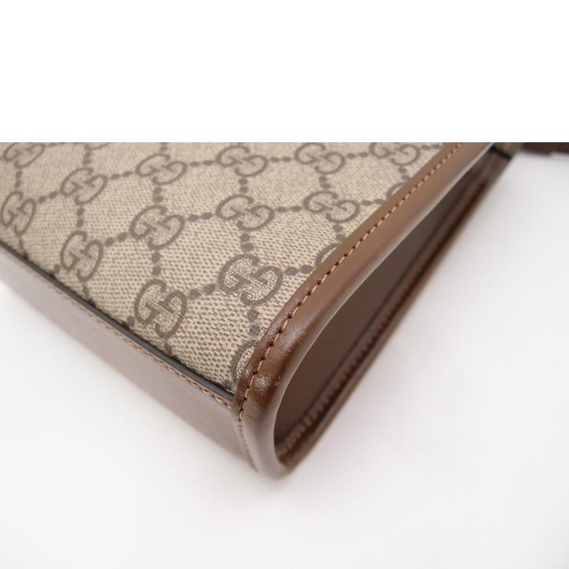 GUCCI グッチ /GGスプリームインターロッキングGミニ2wayトート/ブラウン/671623//525***/Aランク/69