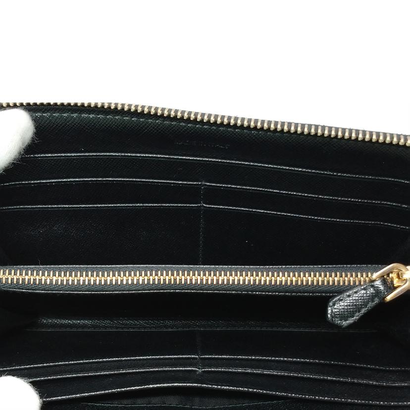 PRADA プラダ/NYLON JACQUARD+ ラウンドファスナー長財布/1M0506//Bランク/52