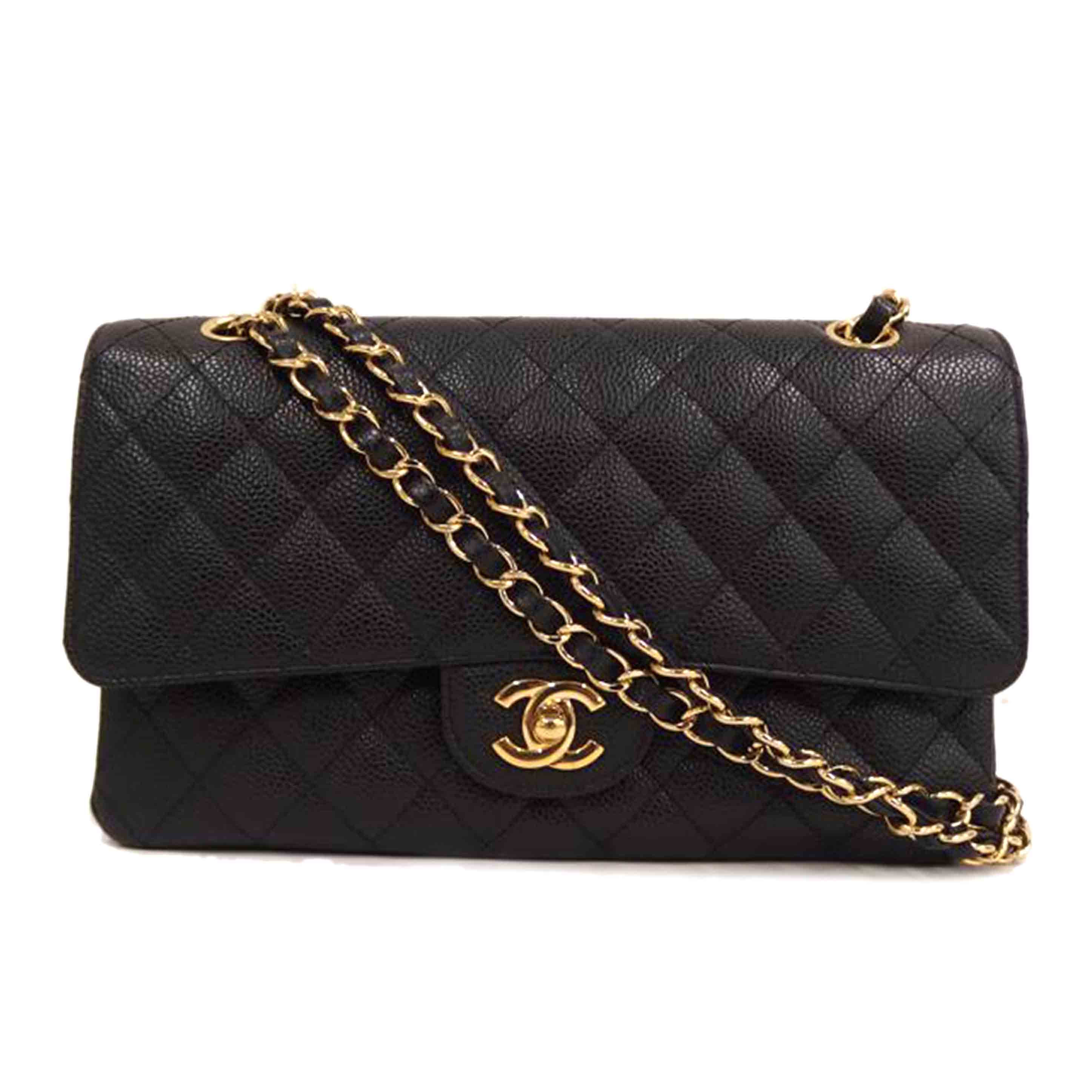 CHANEL シャネル/マトラッセ/Wフラップチェーンショルダー/キャビアスキン//140*****/Aランク/82
