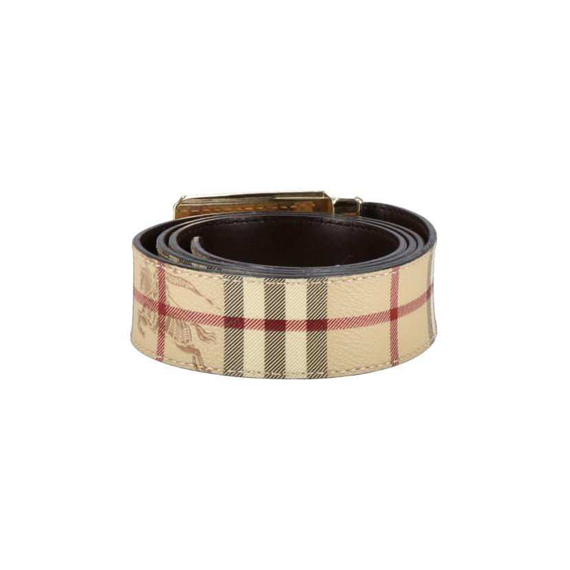 BURBERRY/メンズベルト チェック柄 ロゴバックル//ABランク/85