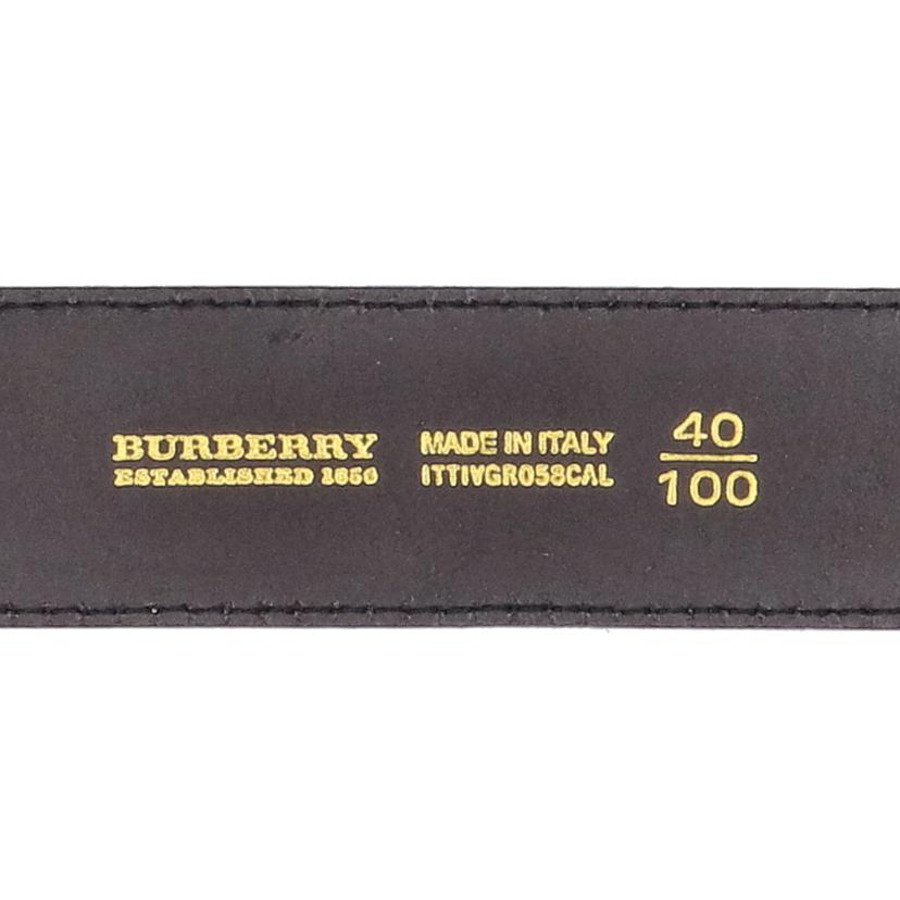 BURBERRY/メンズベルト チェック柄 ロゴバックル//ABランク/85