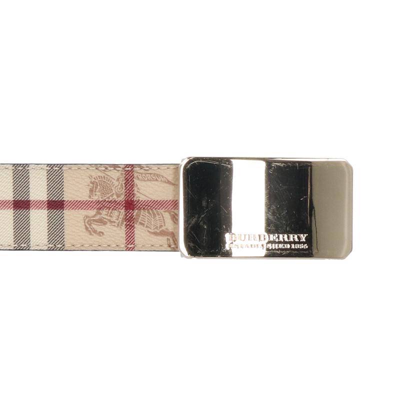 BURBERRY/メンズベルト チェック柄 ロゴバックル//ABランク/85