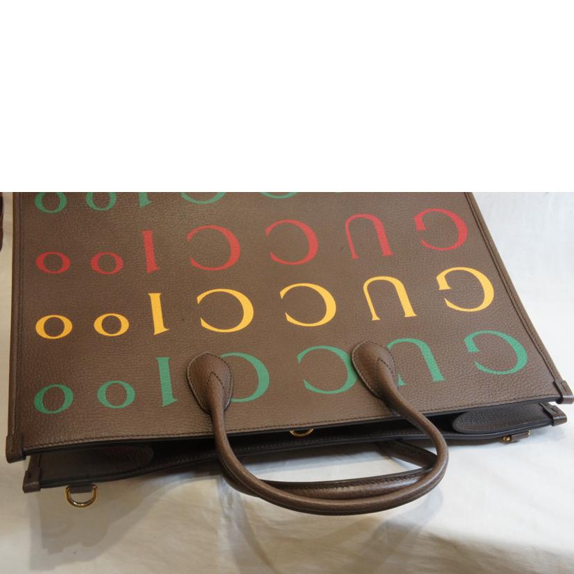 GUCCI グッチ/100th Anniversary/100周年記念レザートートペイント/676667//520***/Aランク/92