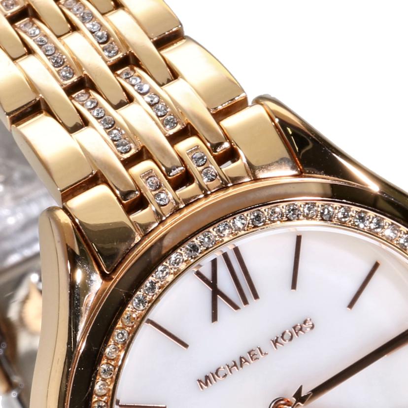 MICHAEL KORS マイケルコース/シェル文字盤/ラインストーンベゼル/クォーツ/MK-7076//741***/Aランク/18