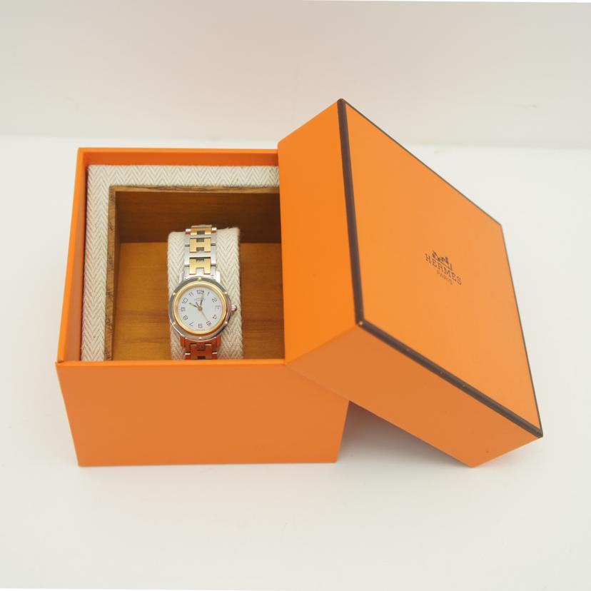 HERMES エルメス/クリッパー・ホワイト/レディース/クオーツ/CL4.220//199****/Aランク/06