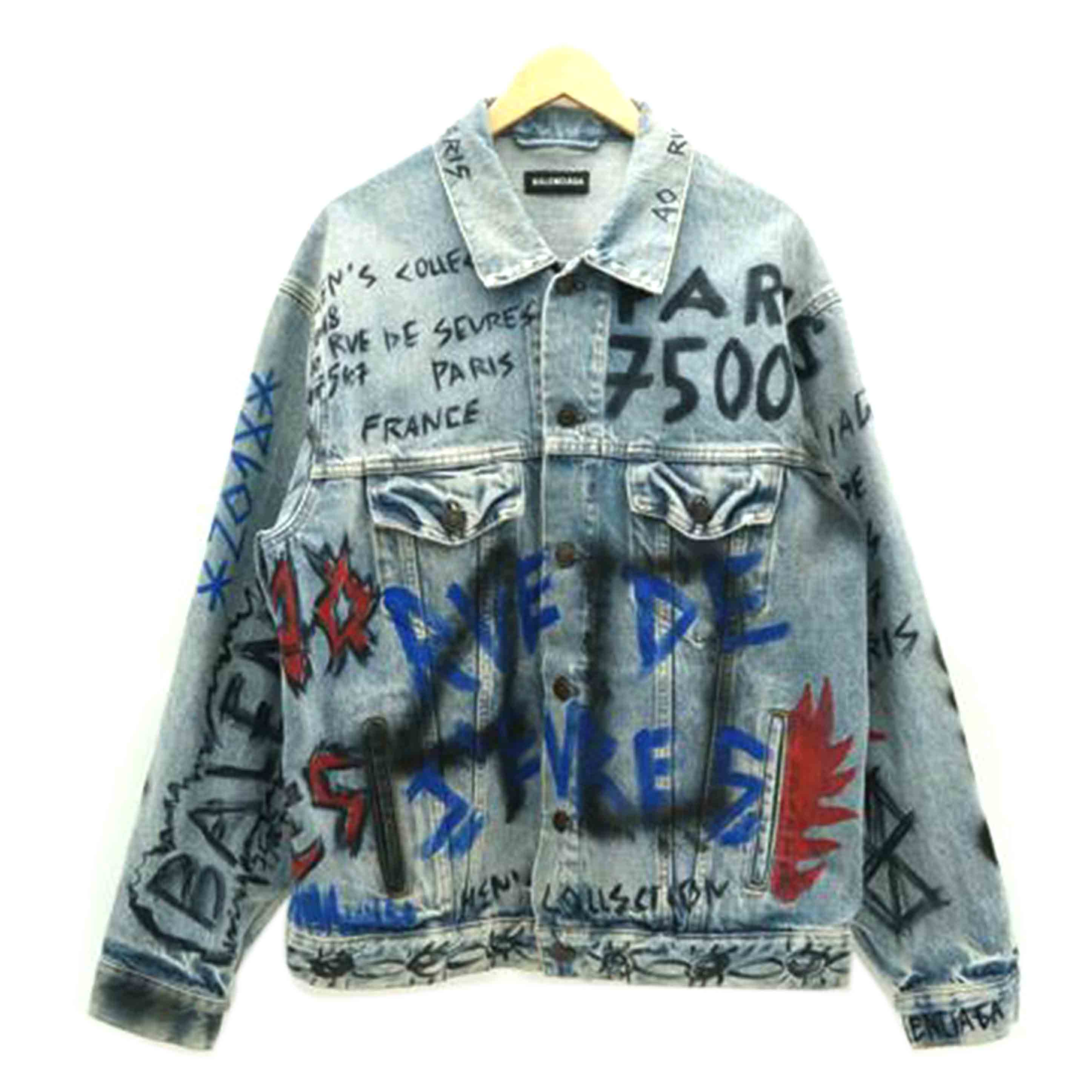 BALENCIAGA バレンシアガ/グラフィックデニムジャケット/534556//ABランク/67