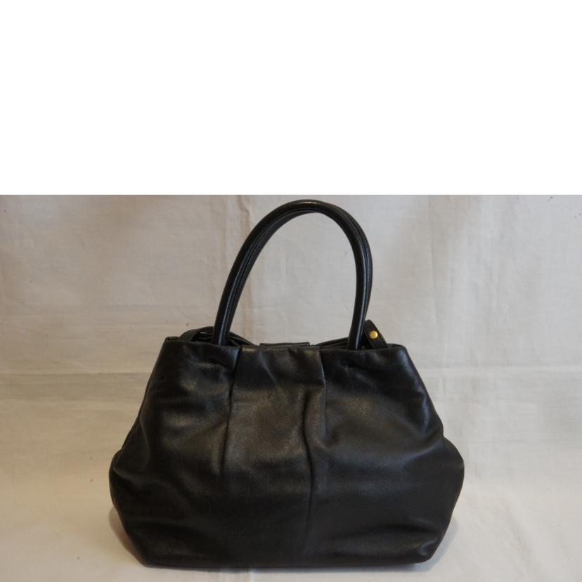 PRADA プラダ/ラムレザーミニハンド2WAYブラック//7/Aランク/92