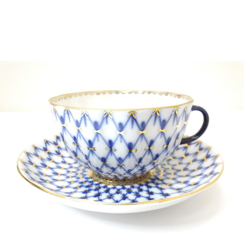 imperial porcelain インペリアルポーセリン/カップ&ソーサー/コバルトネット//Aランク/88