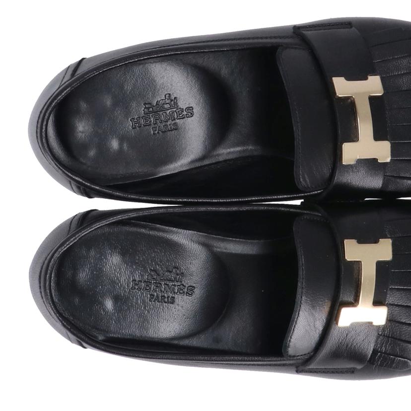 HERMES/25 エルメス/◇モカシンロワイヤル/ブラックGD#36 1/2//サイス********/Aランク/75