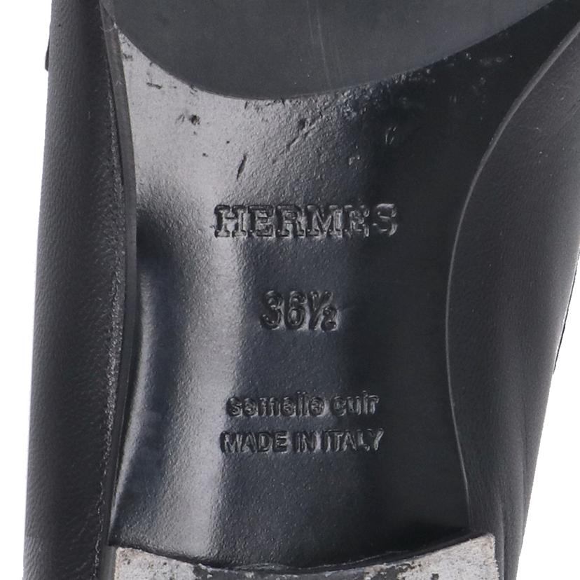 HERMES/25 エルメス/◇モカシンロワイヤル/ブラックGD#36 1/2//サイス********/Aランク/75