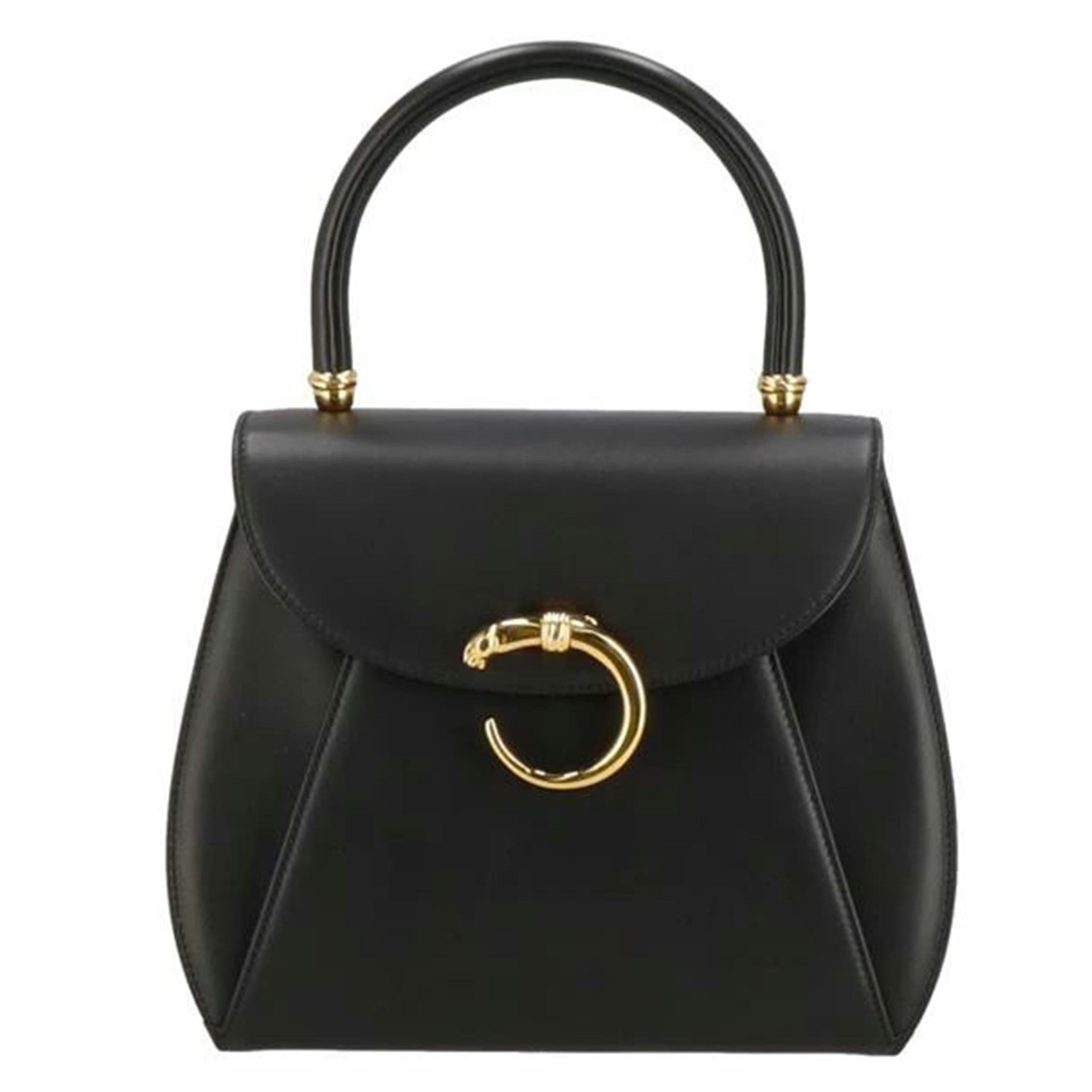 Cartier カルティエ/パンテール/ゴールド金具/ハンドバッグ/ブラック//Aランク/18