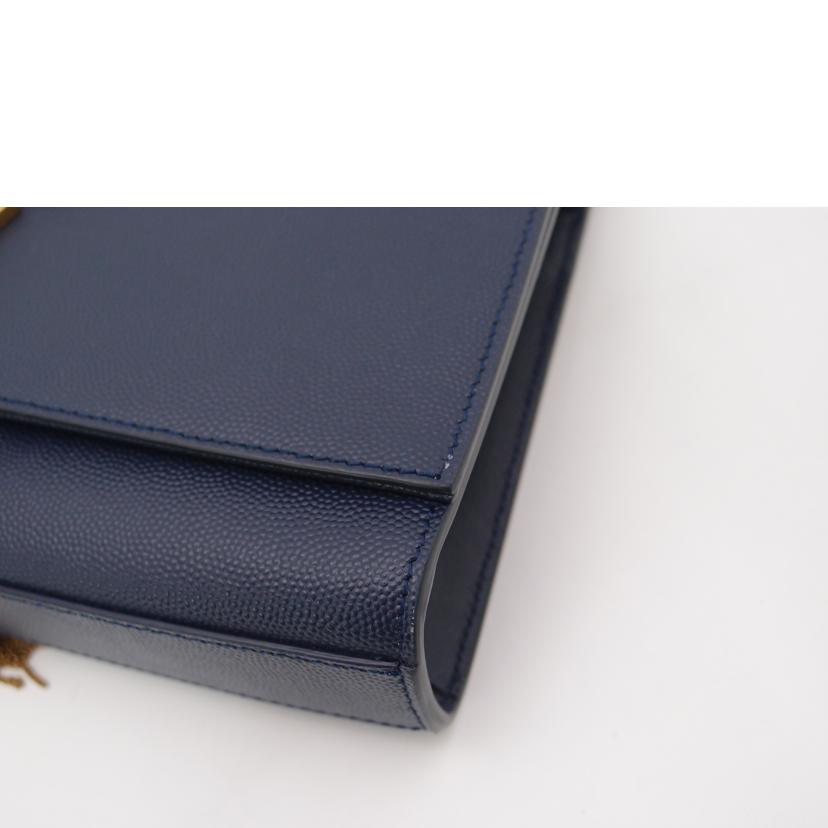 SAINT LAURENT サンローラン/タッセルチェーンショルダー/ネイビー//Aランク/69