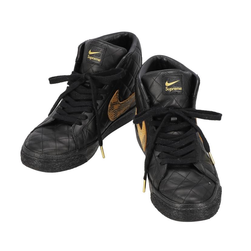 Supreme×Nike シュプリーム×ナイキ/ブレーザーミッド/ハイカットスニーカー/ブラック×ブラウン/DV5078-001//ABランク/18