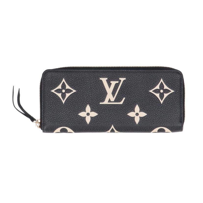 LOUIS VUITTONルイ・ヴィトン/ポルトフォイユ・クレマンス ブラック ベージュ/ モノグラム・アンプラント/M82338//RFI****/ABランク/93