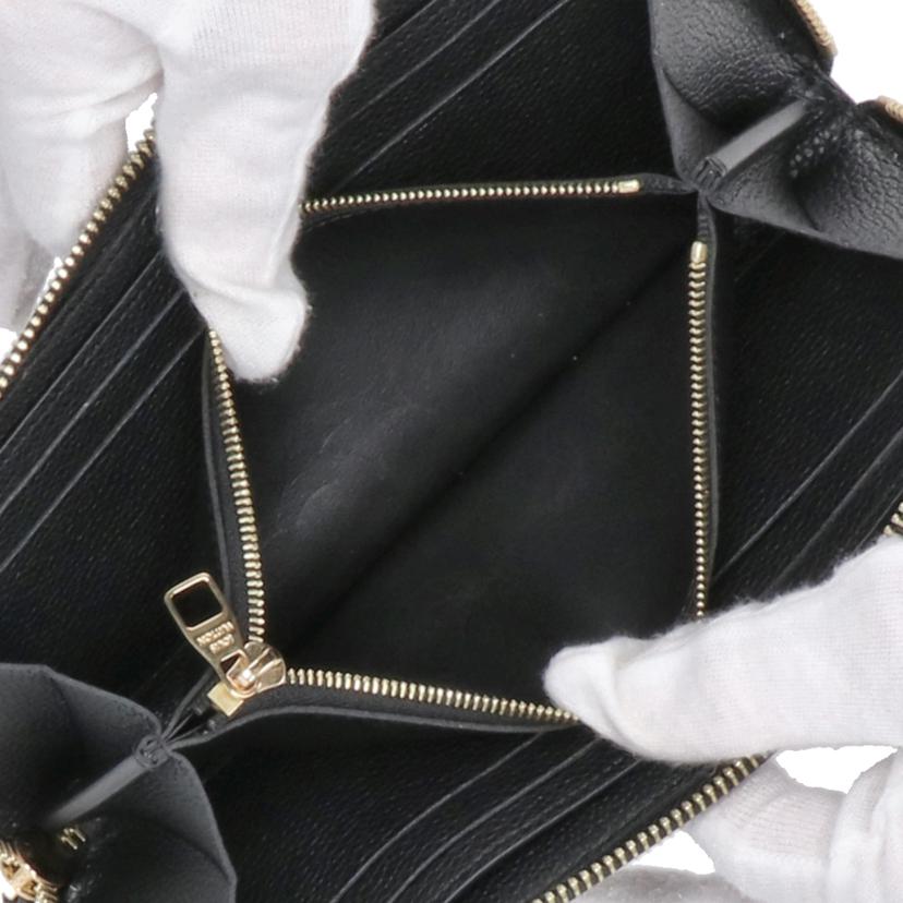 LOUIS VUITTONルイ・ヴィトン/ポルトフォイユ・クレマンス ブラック ベージュ/ モノグラム・アンプラント/M82338//RFI****/ABランク/93