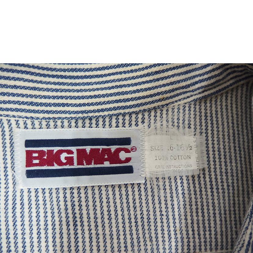 BIG MAC/80s/BIG MAC/ヒッコリーワークシャツ//サイズ16/Bランク/82