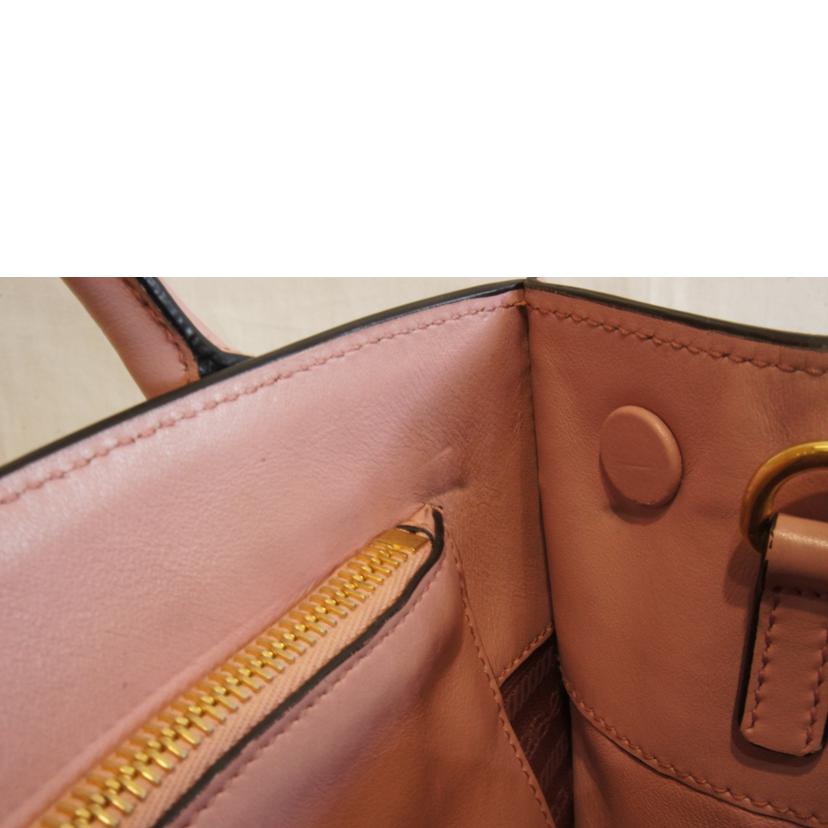 PRADA プラダ/レザー2wayハンドピンク//117/Aランク/92