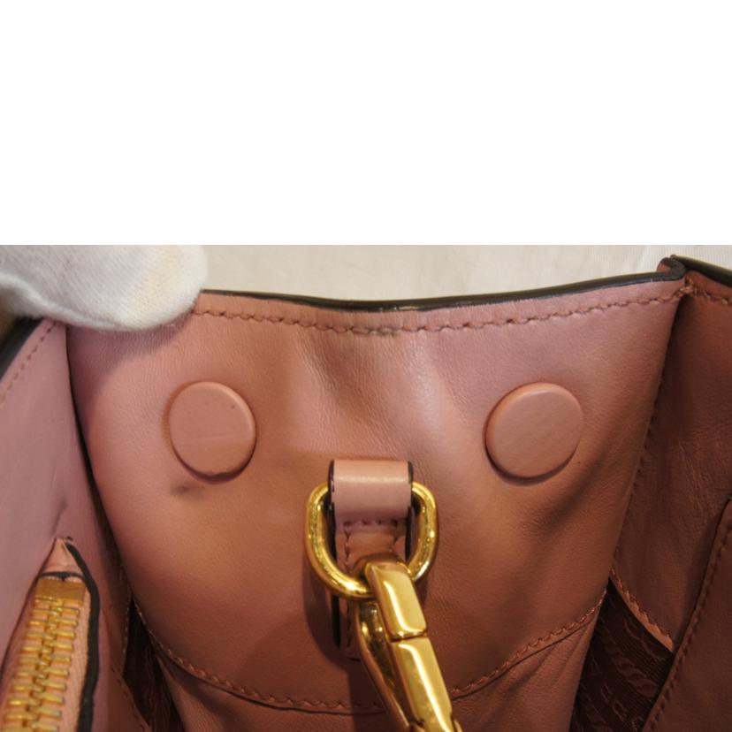 PRADA プラダ/レザー2wayハンドピンク//117/Aランク/92