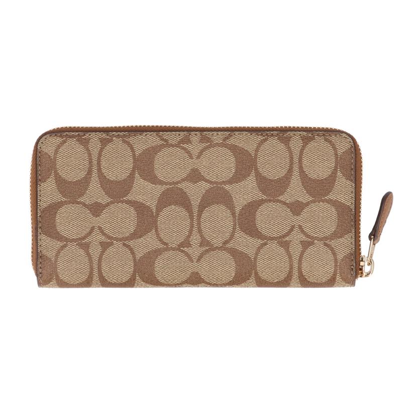 COACH コーチ/シグネチャー/PVC/ラウンドファスナー長財布/F59267//H22**/Aランク/18