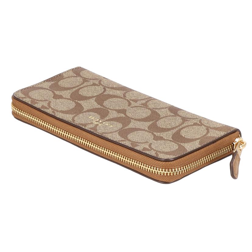 COACH コーチ/シグネチャー/PVC/ラウンドファスナー長財布/F59267//H22**/Aランク/18