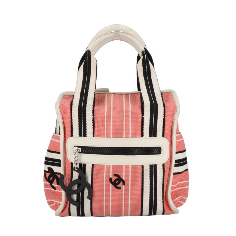 CHANEL シャネル/ココマークストライプハンドバック/クルースライン//105*****/Bランク/03