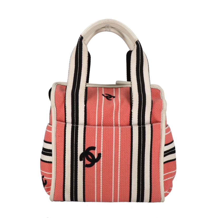 CHANEL シャネル/ココマークストライプハンドバック/クルースライン//105*****/Bランク/03