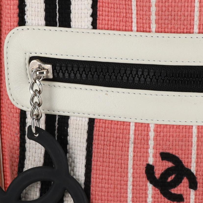 CHANEL シャネル/ココマークストライプハンドバック/クルースライン//105*****/Bランク/03