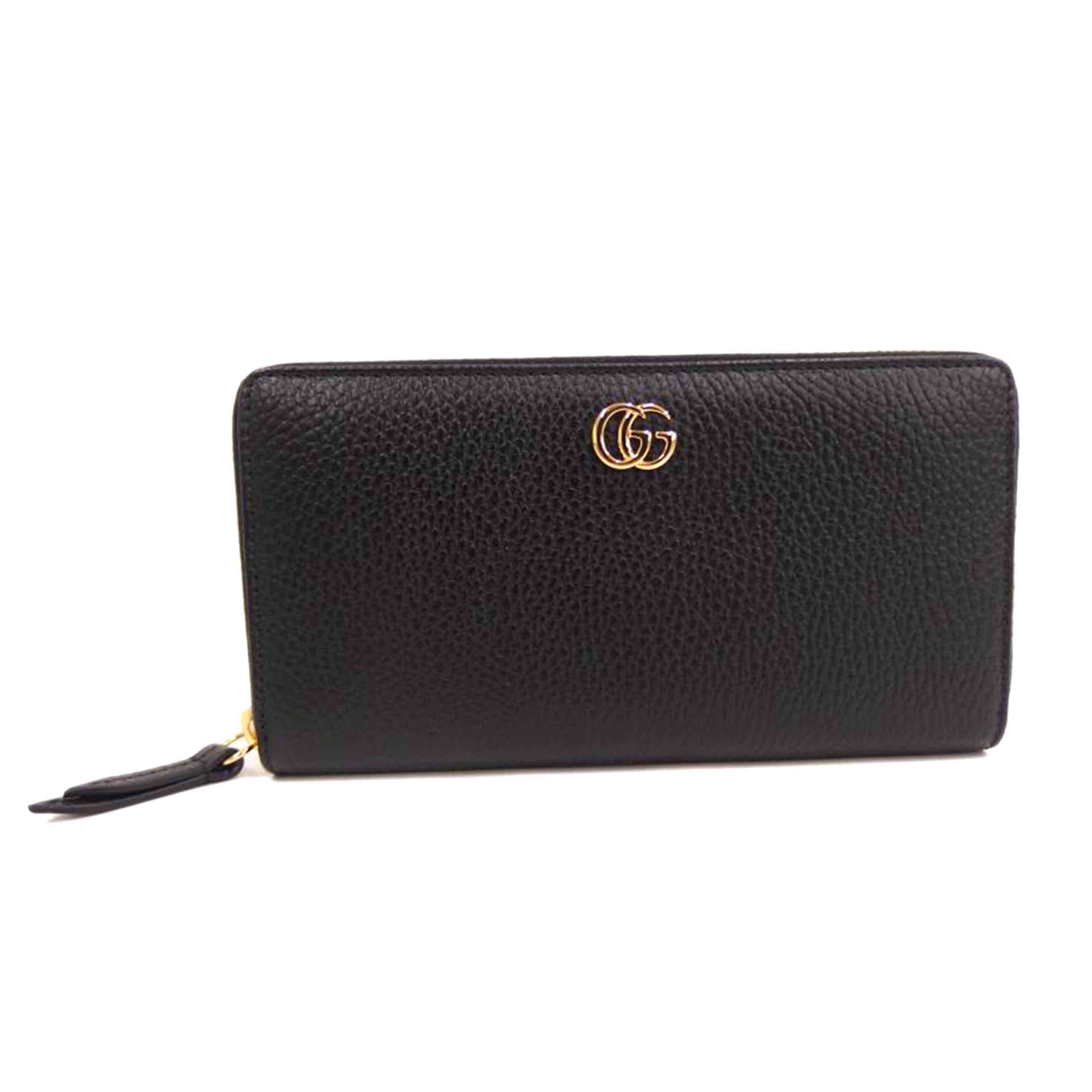 GUCCI グッチ/GGマーモントラウンドファスナー/黒/456117//Aランク/82