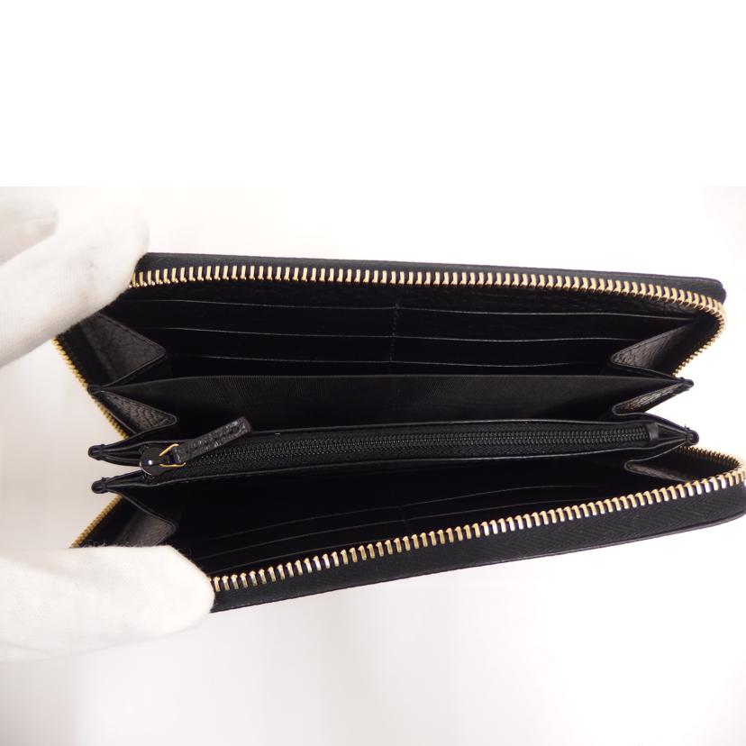 GUCCI グッチ/GGマーモントラウンドファスナー/黒/456117//Aランク/82