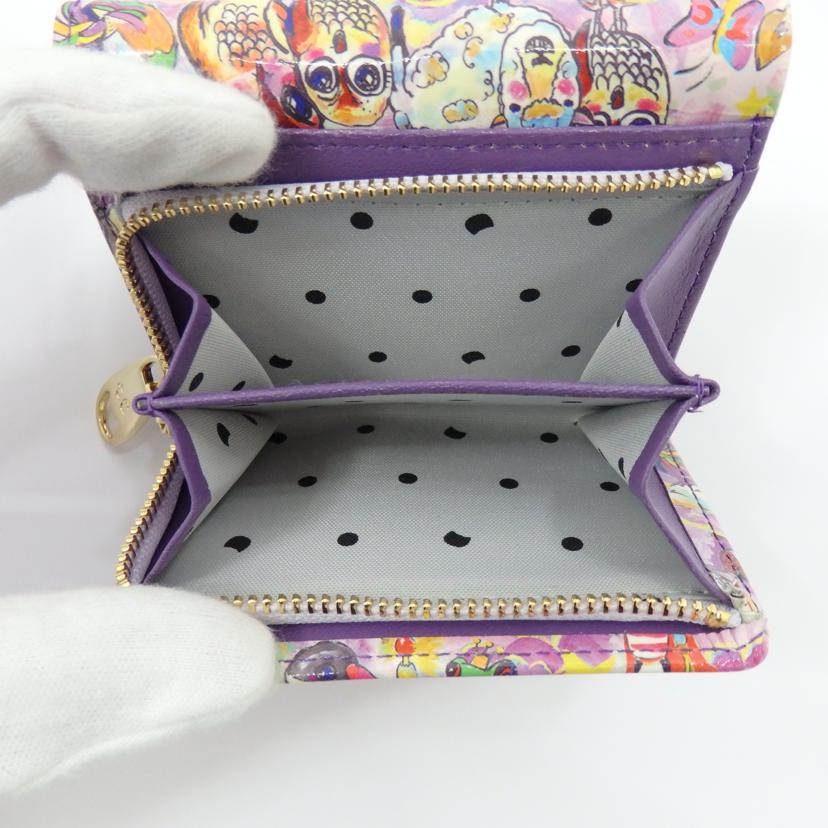 tsumori chiato ツモリチサト/エナメル×レザー三つ折り財布 森のどうぶつたち/57721-06//SAランク/77