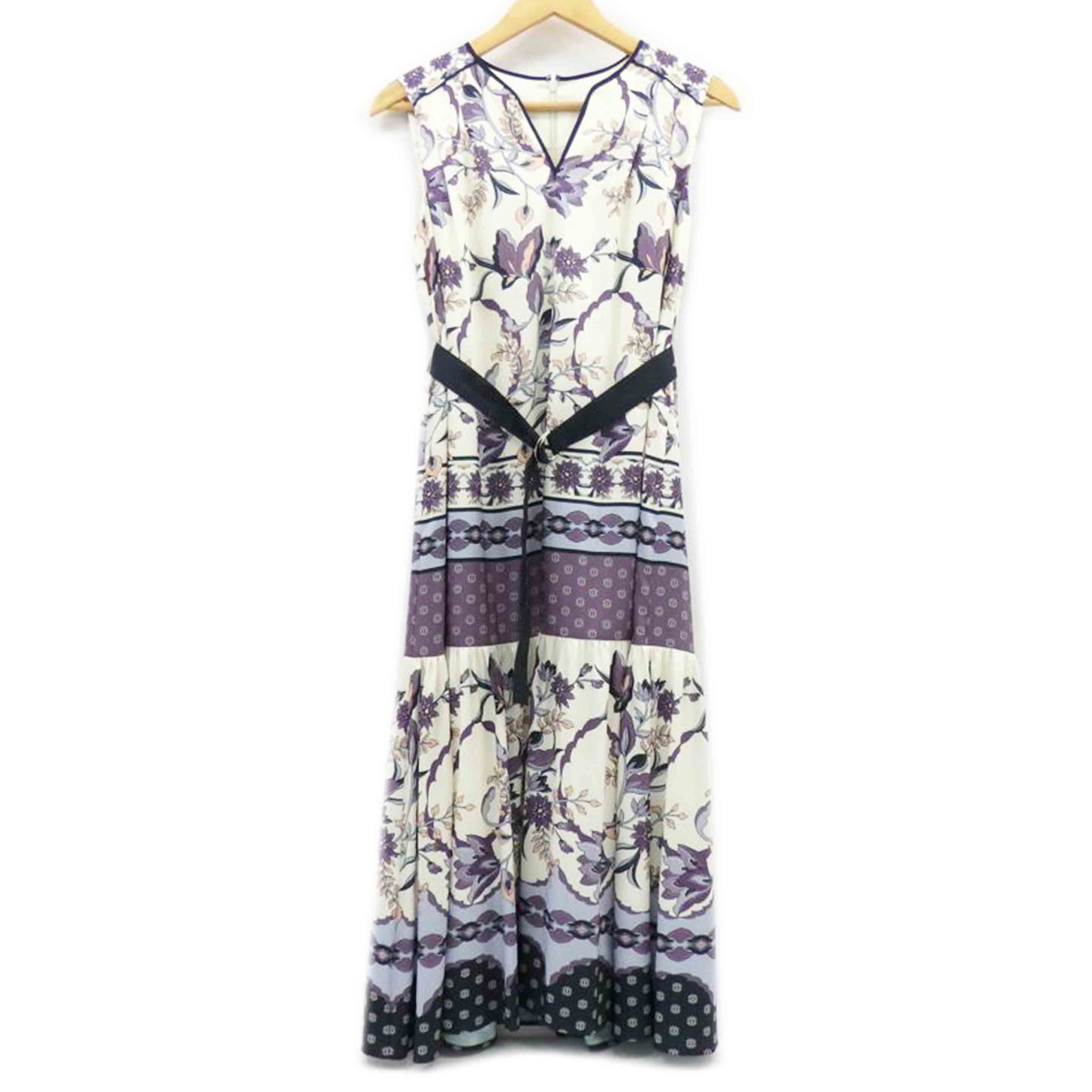 GRACE CONTINENTAL グレースコンチネンタル/ノースリーブワンピース ベルト付 花柄 /01233-31064-00//Aランク/77